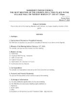 SHAWBURY PARISH COUNCIL -agenda March 2024